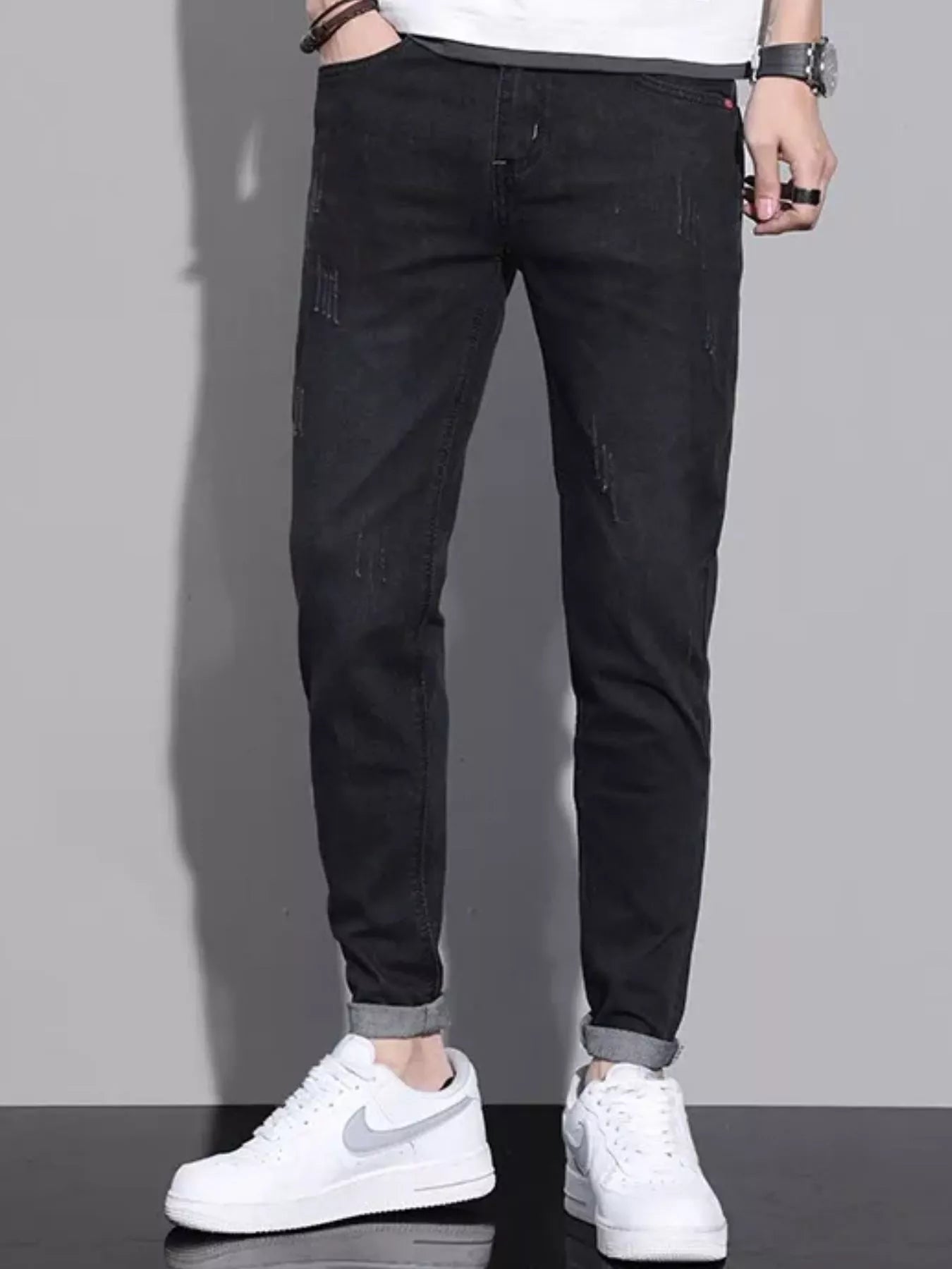 Jean slim homme délavé MONARK - vue produit