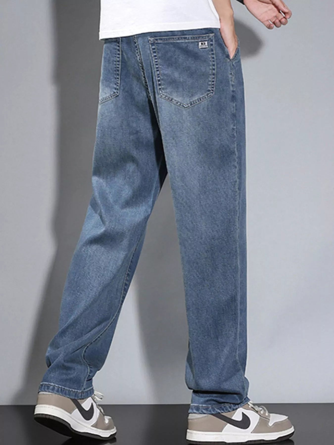 Jean homme coupe ample délavé MONARK - look complet