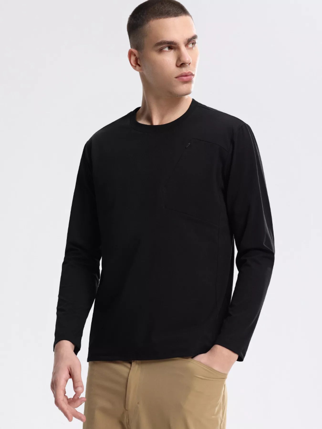 Sweat zippé homme manches longues MONARK - vue dos