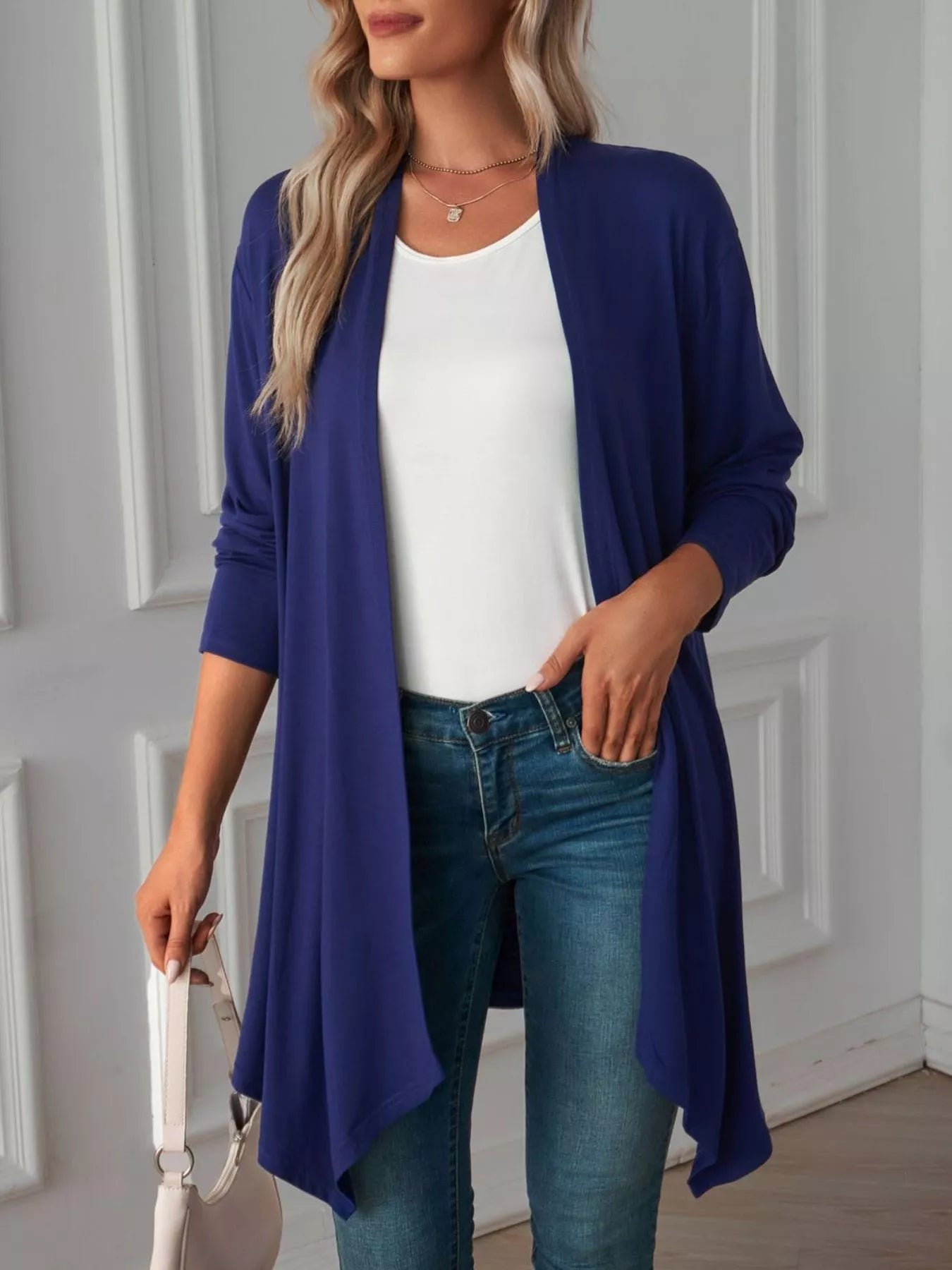 Cardigan femme fin ouvert MONARK - vue produit