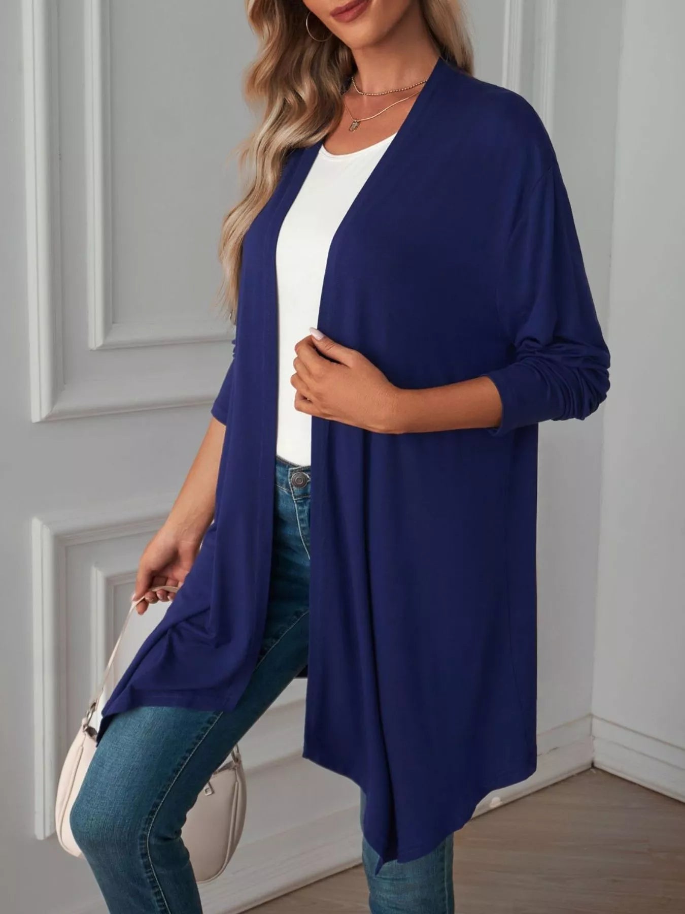 Cardigan femme fin ouvert MONARK - détail matière