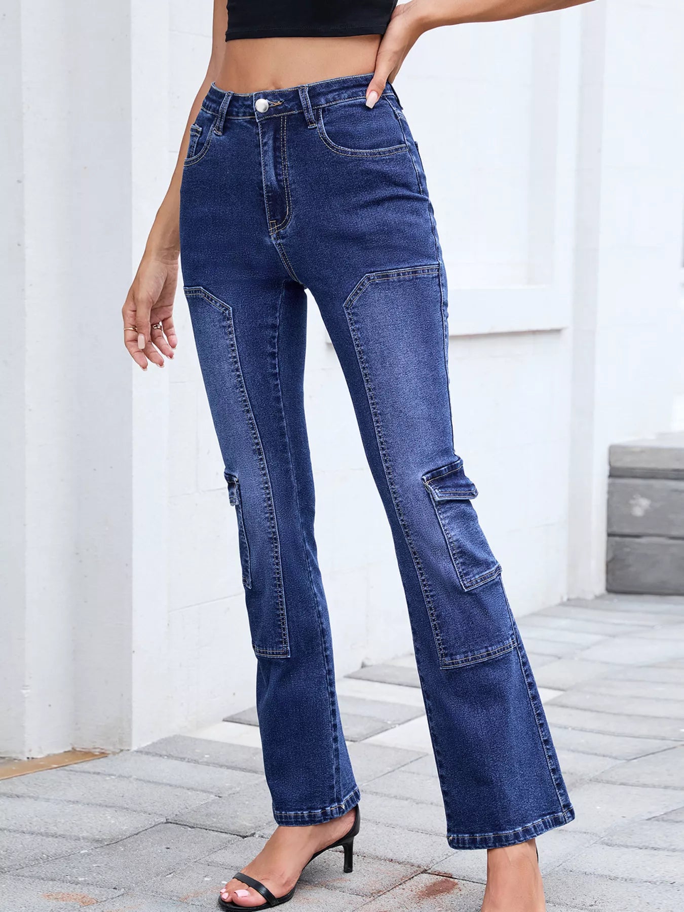 Jean bootcut taille haute femme MONARK - coupe bootcut