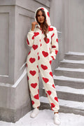 Pyjama peluche femme capuche zippée MONARK - vue produit