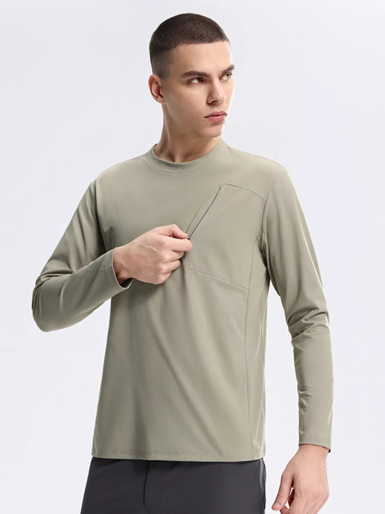 Sweat zippé homme manches longues MONARK - vue produit