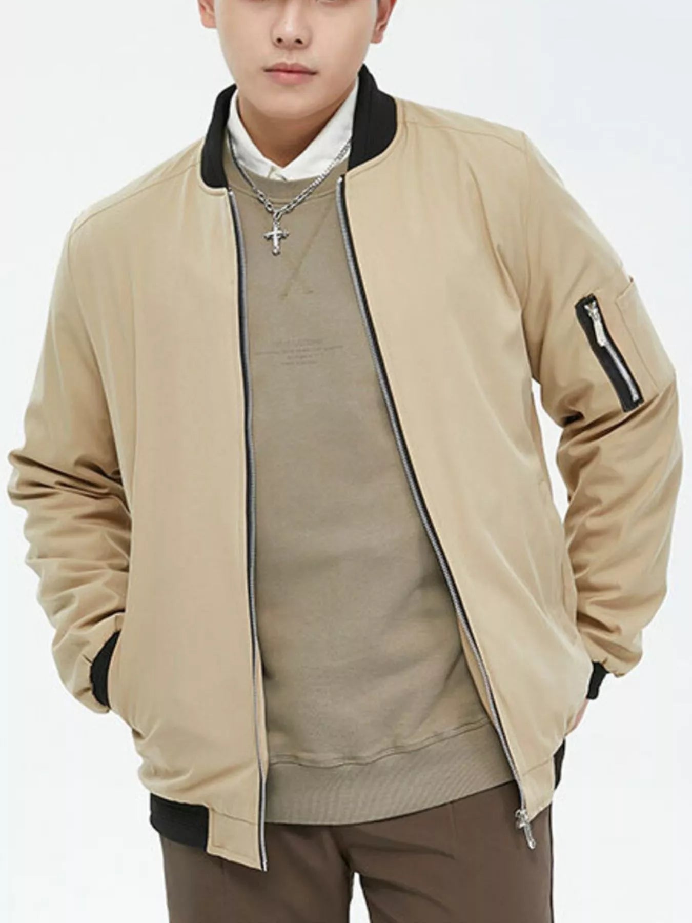 Bomber homme léger MONARK - porté face