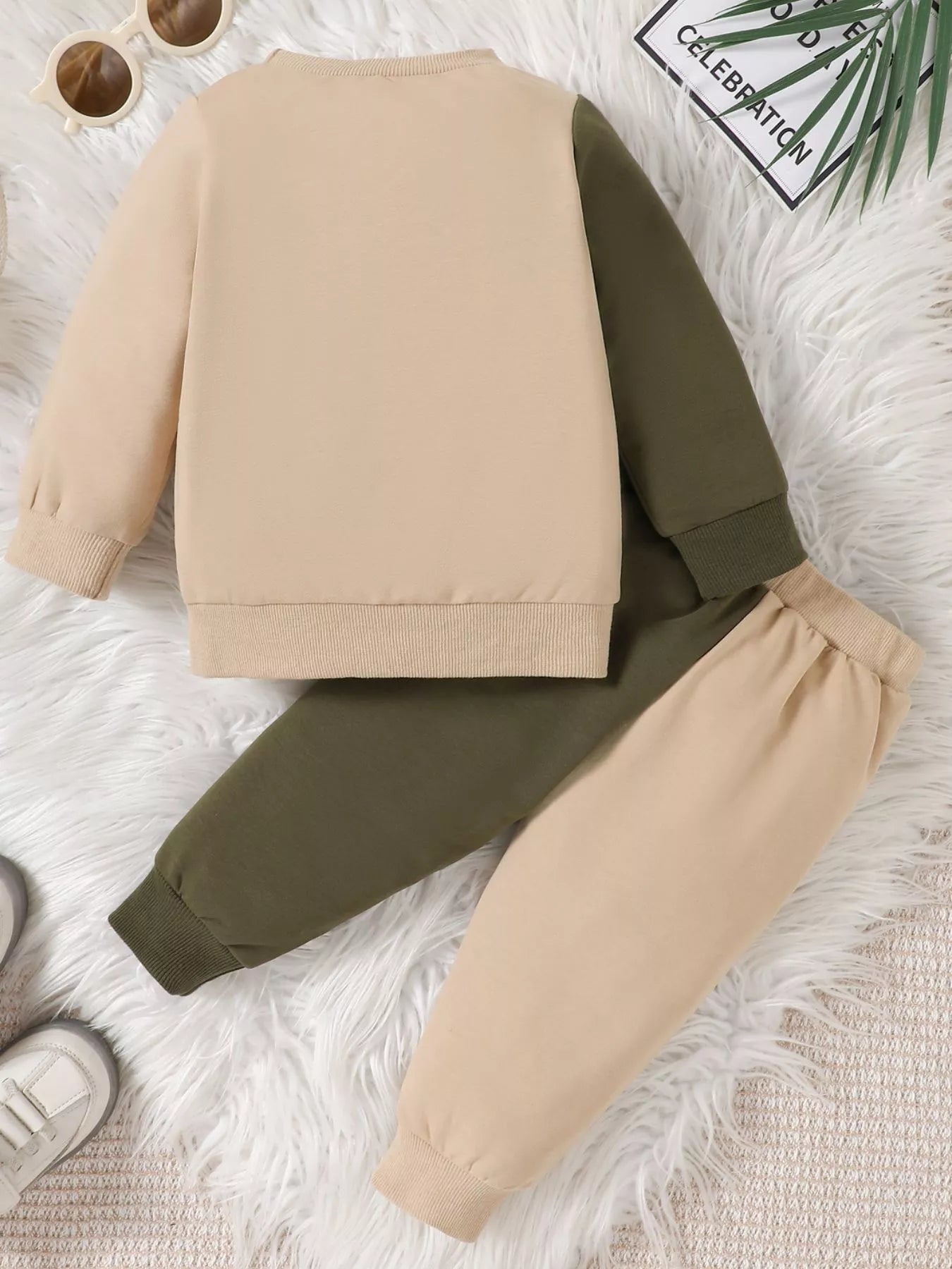 Ensemble enfant top col rond et pantalon MONARK - détail cordon