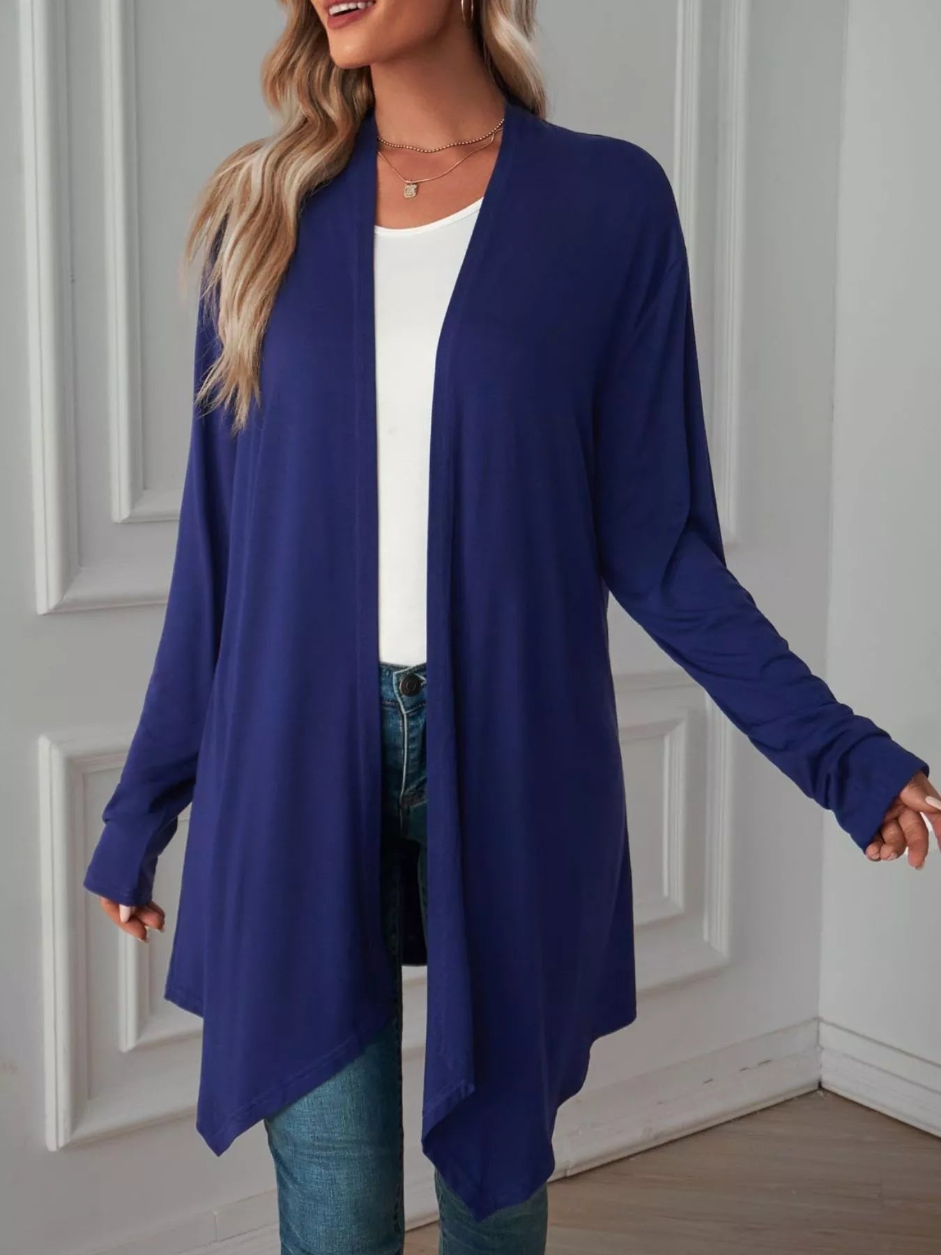 Cardigan femme fin ouvert MONARK - look complet
