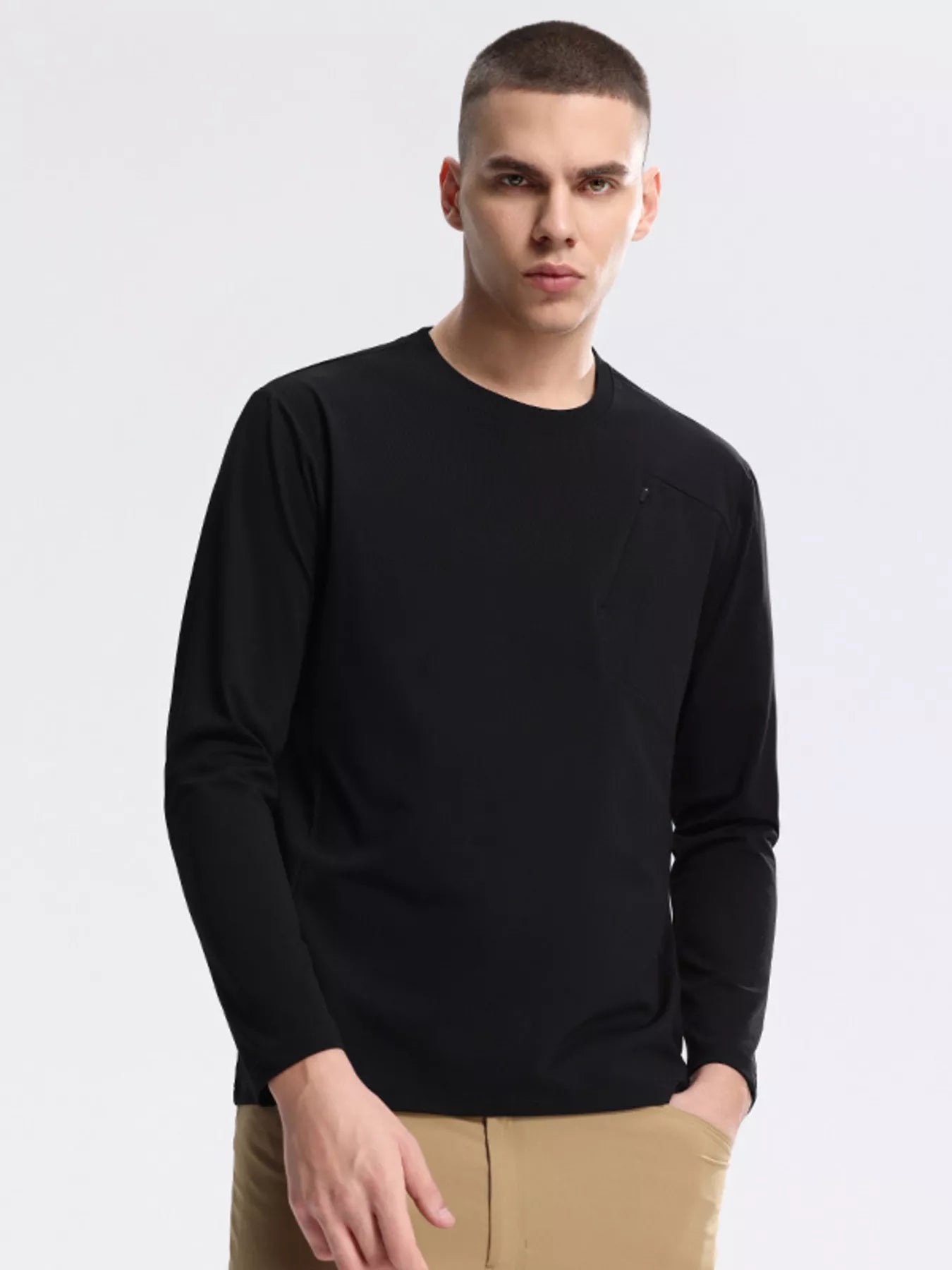 Sweat zippé homme manches longues MONARK - look complet