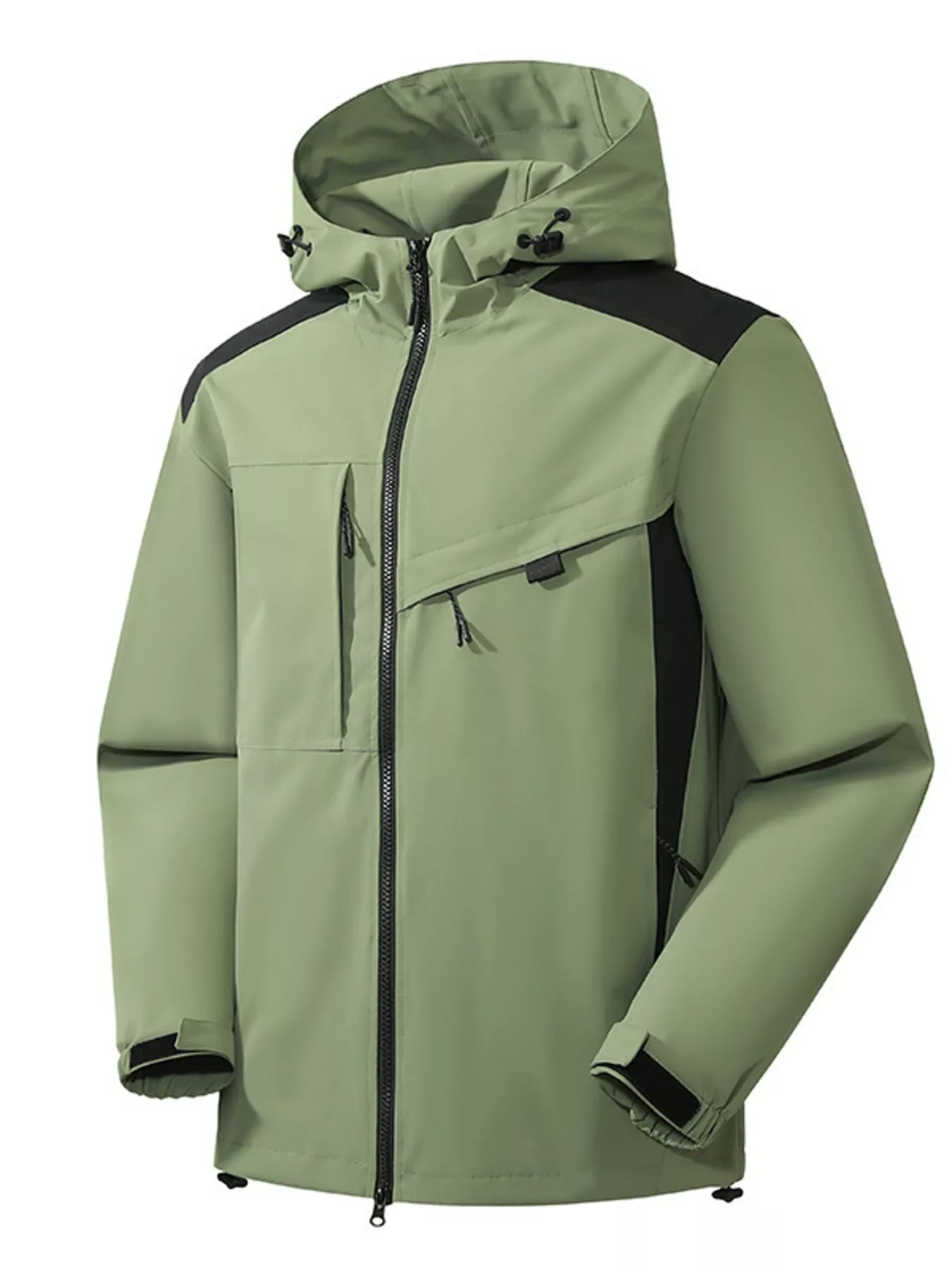 Veste imperméable homme à capuche MONARK - détail zip