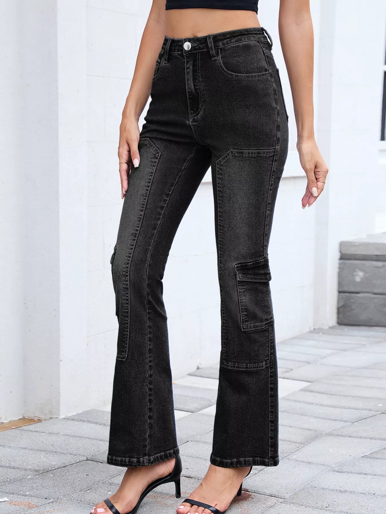 Jean bootcut taille haute femme MONARK - vue produit